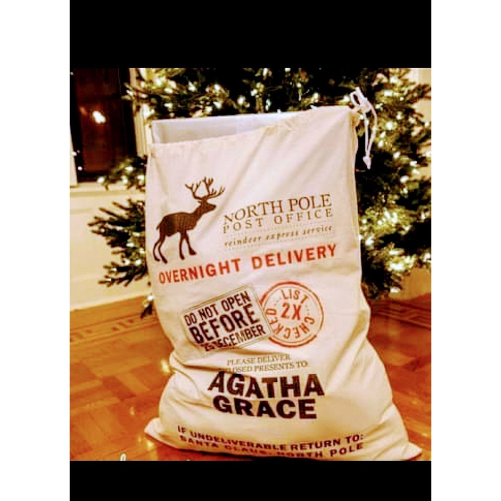 personalized s, santa toy bag, canvas santa sack, overnight delivery santa sack,